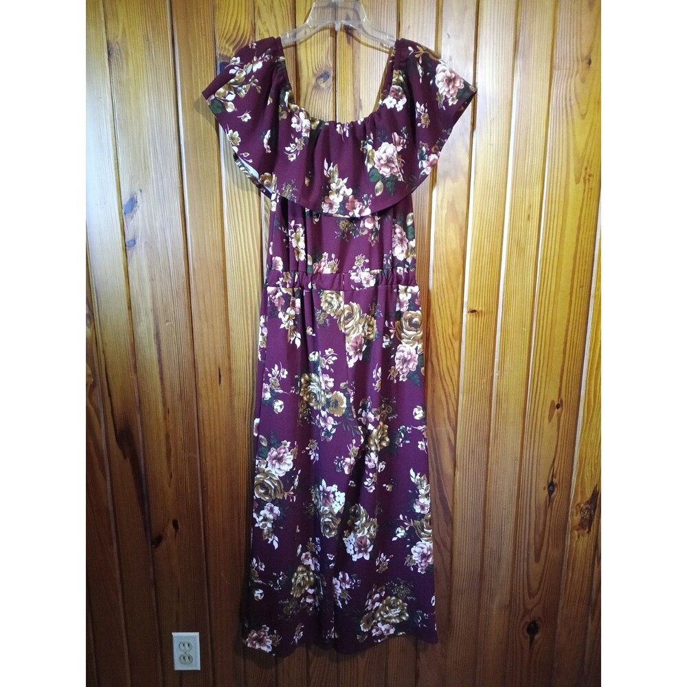 Altar'd State Off Shoulder Floral Jumpsuit Size M